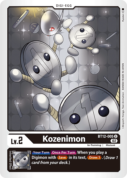 (005) Digimon TCG Across Time Single: Kozenimon (BT12-005) Uncommon