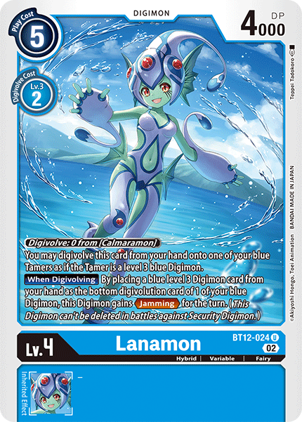 (024) Digimon TCG Across Time Single: Lanamon (BT12-024) Uncommon