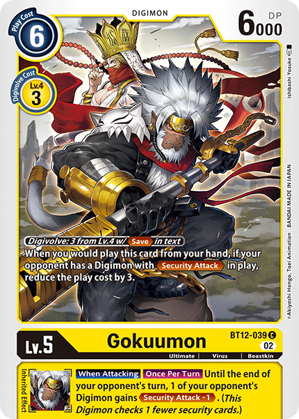 (039) Digimon TCG Across Time Single: Gokuumon (BT12-039) Common