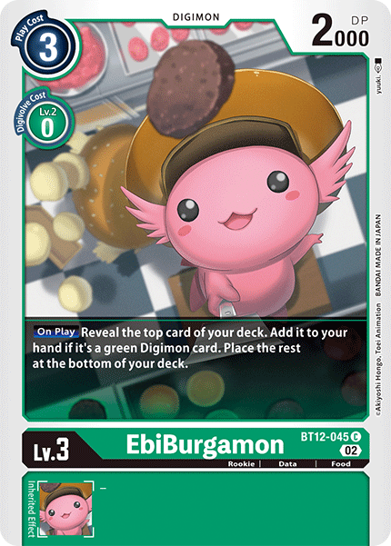 (045) Digimon TCG Across Time Single: EbiBurgamon (BT12-045) Common