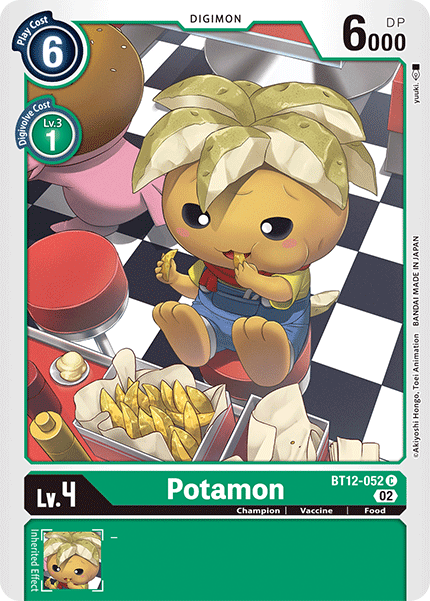 (052) Digimon TCG Across Time Single: Potamon (BT12-052) Common