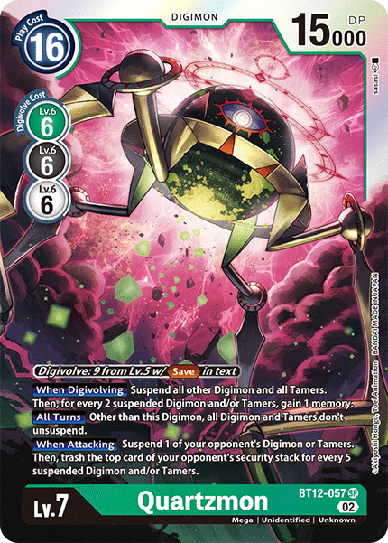 (057) Digimon TCG Across Time Single: Quartzmon (BT12-057) Super Rare