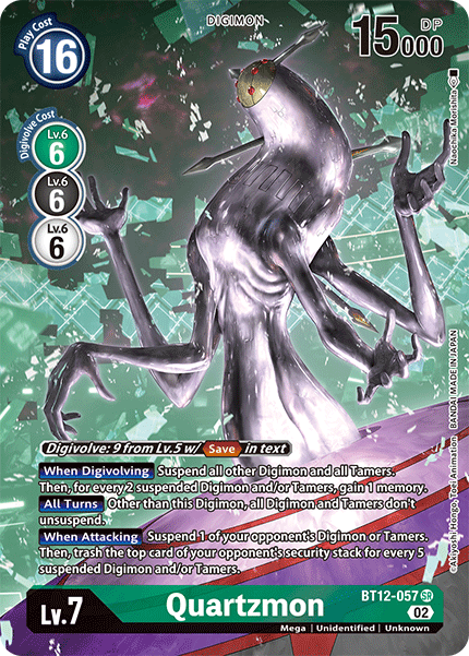 (057) Digimon TCG Across Time Single: Quartzmon (BT12-057) (V.2) Alternative Art