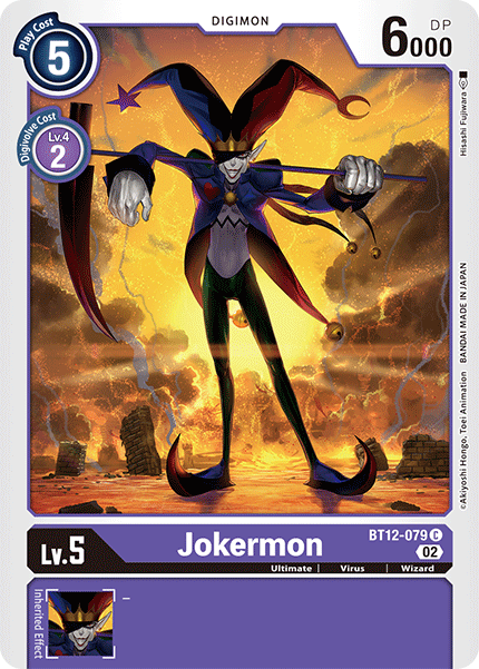 (079) Digimon TCG Across Time Single: Jokermon (BT12-079) Common