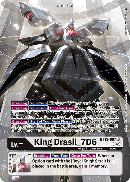 (007) Digimon TCG Versus Royal Knights Single: King Drasil_7D6 (BT13-007) (V.2) Alternative Art
