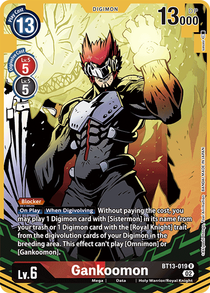 (019) Digimon TCG Versus Royal Knights Single: Gankoomon (BT13-019) (V.2) Alternative Art
