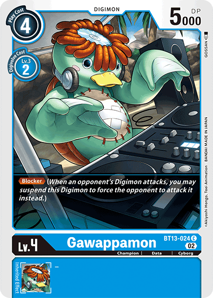(024) Digimon TCG Versus Royal Knights Single: Gawappamon (BT13-024) Common