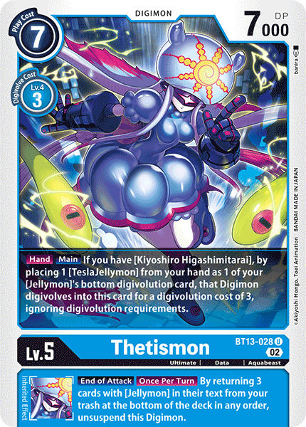 (028) Digimon TCG Versus Royal Knights Single: Thetismon (BT13-028) Uncommon