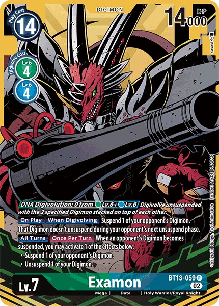 (059) Digimon TCG Versus Royal Knights Single: Examon (BT13-059) (V.2) Alternative Art
