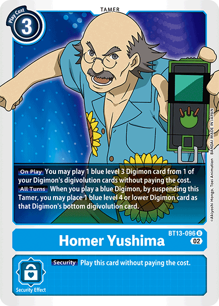 (096) Digimon TCG Versus Royal Knights Single: Homer Yushima (BT13-096) Uncommon