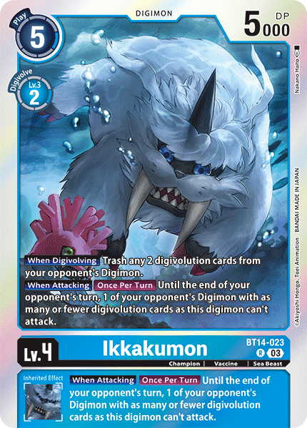 (023) Digimon TCG Blast Ace Single: Ikkakumon (BT14-023) Rare