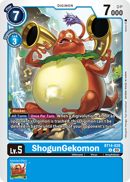 (028) Digimon TCG Blast Ace Single: ShogunGekomon (BT14-028) Uncommon