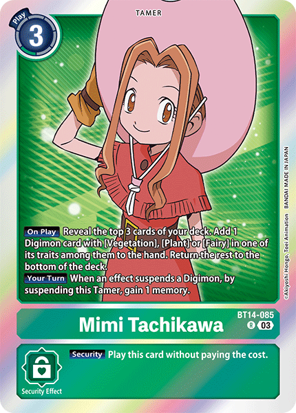 (085) Digimon TCG Blast Ace Single: Mimi Tachikawa (BT14-085) (V.1) Rare