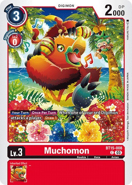 (008) Digimon TCG Exceed Apocalypse Single: Muchomon (BT15-008) Common