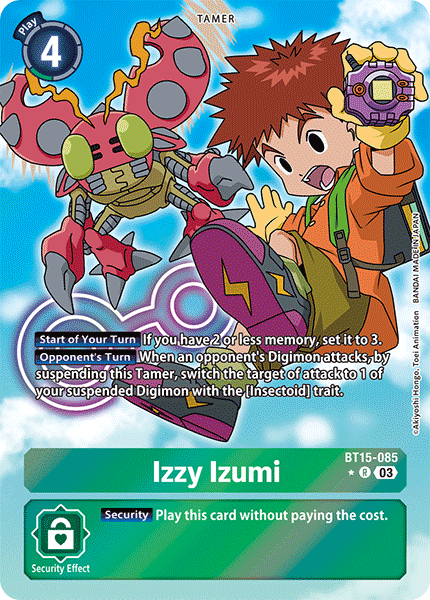(085) Digimon TCG Exceed Apocalypse Single: Izzy Izumi (BT15-085) (V.2) Alternative Art