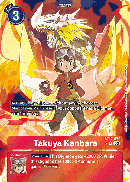 (079) Digimon TCG Secret Crisis Single: Takuya Kanbara (BT17-079) (V.2) Alternative Art