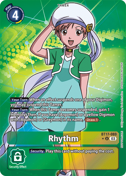 (089) Digimon TCG Secret Crisis Single: Rhythm (BT17-089) (V.2) Alternative Art