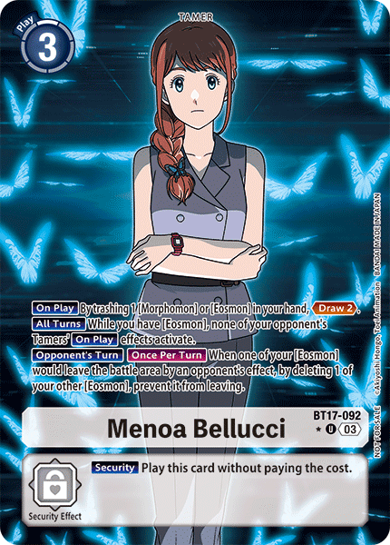 (092) Digimon TCG Secret Crisis Single: Menoa Bellucci (BT17-092) (V.2) Alternative Art