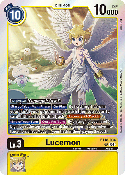 (034) Digimon TCG Special Booster Ver 2.0 Single: Lucemon (BT18-034) (V.1) Rare