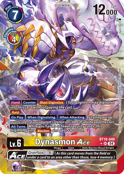 (040) Digimon TCG Special Booster Ver 2.0 Single: Dynasmon Ace (BT18-040) (V.2) Alternative Art