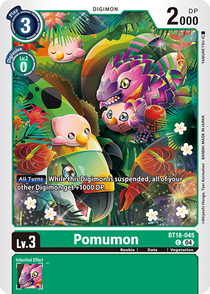 (045) Digimon TCG Special Booster Ver 2.0 Single: Pomumon (BT18-045) Common
