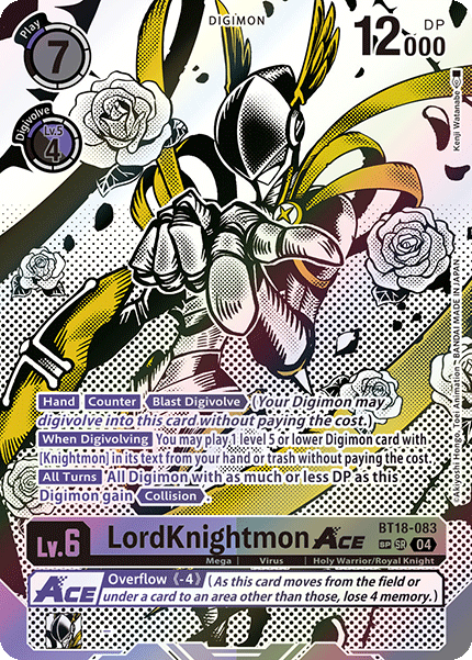 (083) Digimon TCG Special Booster Ver 2.0 Single: LordKnightmon Ace (BT18-083) (V.3) Special