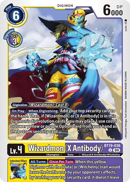 (BT19-036) Digimon TCG Special Booster Ver 2.0 Single: Wizardmon (X Antibody) (BT19-036) Uncommon