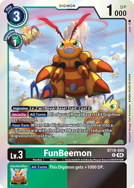 (BT19-045) Digimon TCG Special Booster Ver 2.0 Single: FunBeemon (BT19-045) Rare