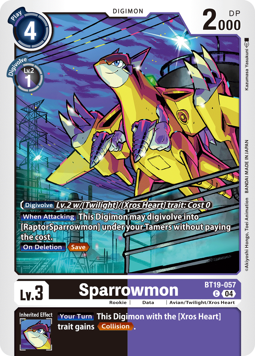 (BT19-057) Digimon TCG Special Booster Ver 2.5 Single: Sparrowmon (BT19-057) Common