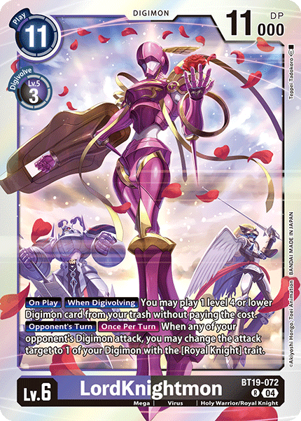 (BT19-072) Digimon TCG Special Booster Ver 2.0 Single: LordKnightmon (BT19-072) Rare