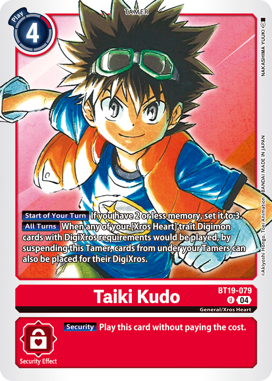 (BT19-079) Digimon TCG Special Booster Ver 2.5 Single: Taiki Kudo (BT19-079) (V.1) Uncommon