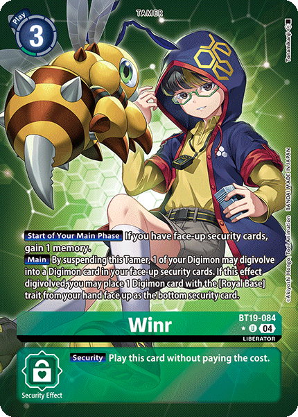 (BT19-084) Digimon TCG Special Booster Ver 2.0 Single: Winr (BT19-084) (V.2) Alternative Art