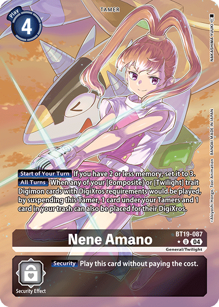 (BT19-087) Digimon TCG Special Booster Ver 2.0 Single: Nene Amano (BT19-087) (V.2) Alternative Art