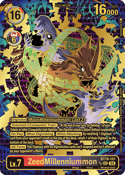 (BT19-101) Digimon TCG Special Booster Ver 2.0 Single: ZeedMillenniummon (BT19-101) (V.3) Alternative Art