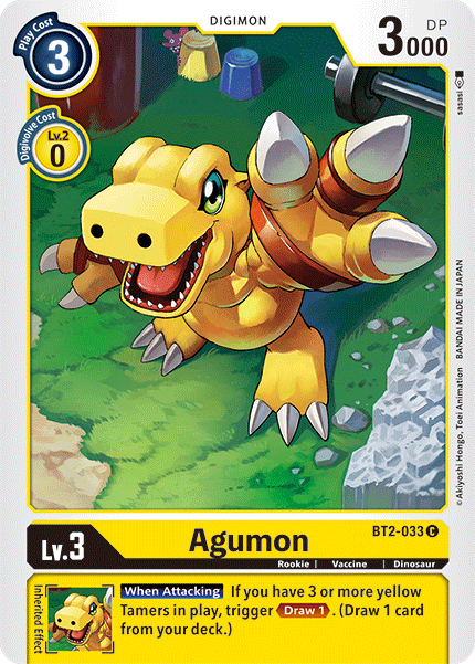(BT2-033) Digimon TCG Release Special Booster v1.5 Single: Agumon (BT2-033) Common