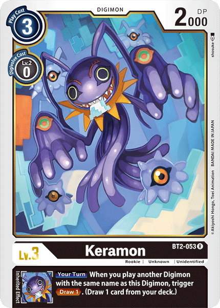(BT2-053) Digimon TCG Release Special Booster v1.0 Single: Keramon (BT2-053) Rare