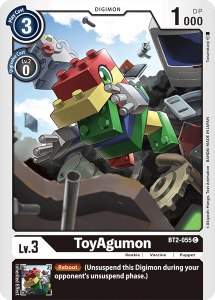 (BT2-055) Digimon TCG Release Special Booster v1.0 Single: ToyAgumon (BT2-055) Common
