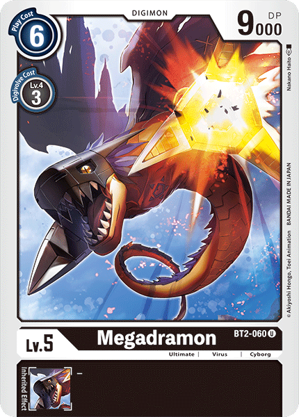 (BT2-060) Digimon TCG Release Special Booster v1.0 Single: Megadramon (BT2-060) Uncommon
