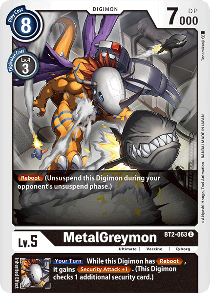 (BT2-063) Digimon TCG Release Special Booster v1.0 Single: MetalGreymon (BT2-063) Common