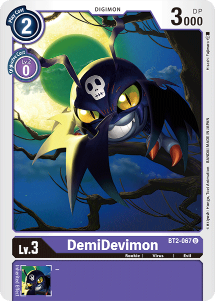 (BT2-067) Digimon TCG Release Special Booster v1.0 Single: DemiDevimon (BT2-067) Uncommon