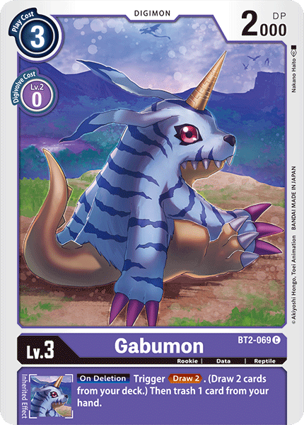 (BT2-069) Digimon TCG Release Special Booster v1.0 Single: Gabumon (BT2-069) Common