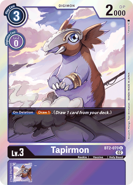 (BT2-070) Digimon TCG Resurgence Booster Single: Tapirmon (BT2-070) Uncommon