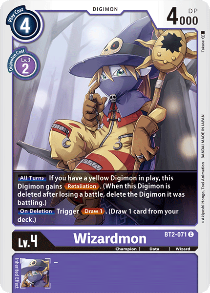 (BT2-071) Digimon TCG Release Special Booster v1.0 Single: Wizardmon (BT2-071) Common