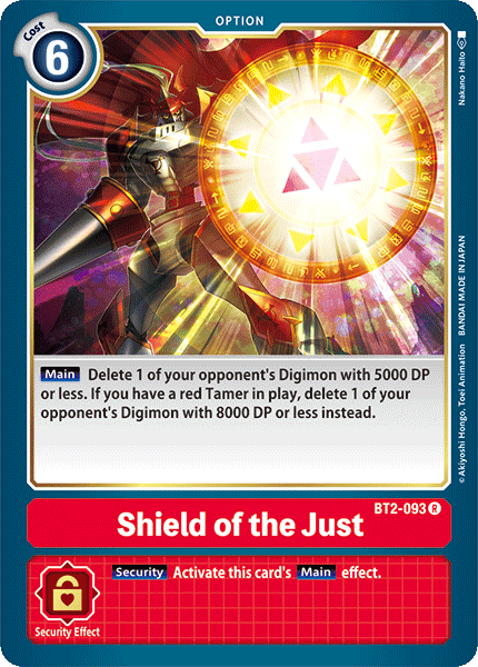 (BT2-093) Digimon TCG Release Special Booster v1.0 Single: Shield of the Just (BT2-093) Rare