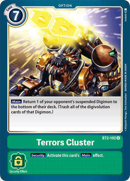 (BT2-102) Digimon TCG Release Special Booster v1.0 Single: Terrors Cluster (BT2-102) Rare