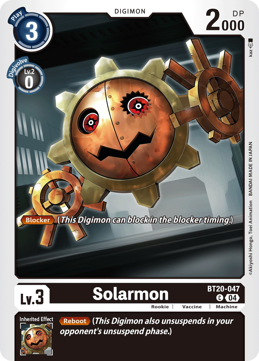 (047) Digimon TCG Special Booster Ver 2.5 Single: Solarmon (BT20-047) Common