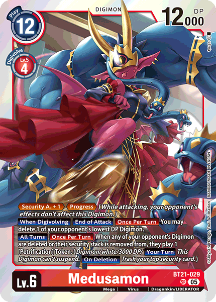 (029) Digimon TCG World Convergence Single: Medusamon (BT21-029) (V.1) Super Rare