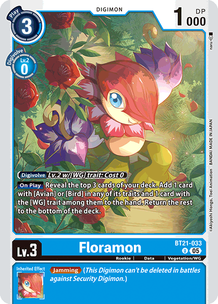 (033) Digimon TCG World Convergence Single: Floramon (BT21-033) Uncommon