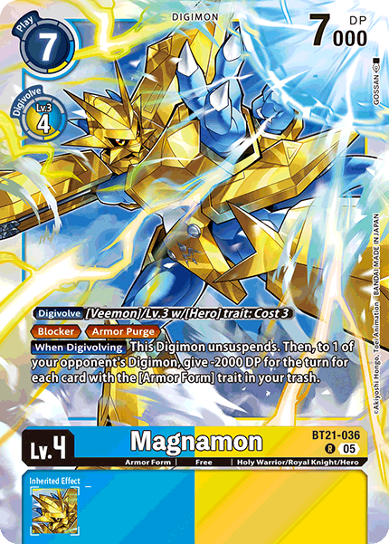 (036) Digimon TCG World Convergence Single: Magnamon (BT21-036) Rare