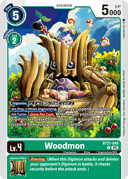 (049) Digimon TCG World Convergence Single: Woodmon (BT21-049) Common